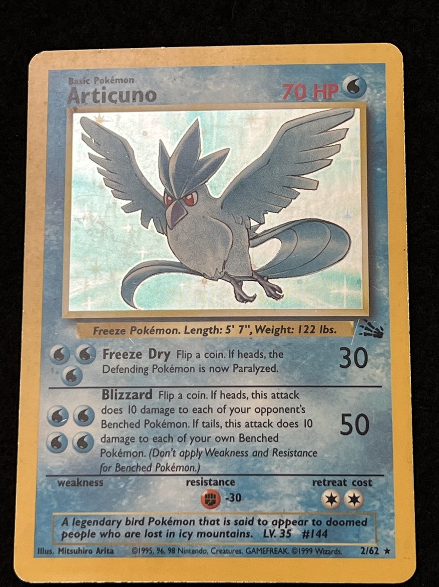 Pokemon ARTICUNO 2/62 (Holo Rare) Fossil - MP/Mod Play | eBay