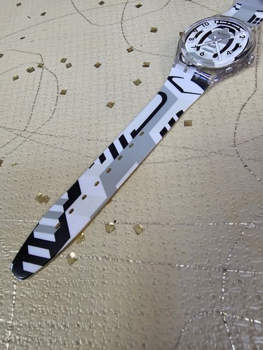 Vintage 1993 Swatch Uhr Perspektive im Etui mit Papieren GK 169 - Bild 4 von 5