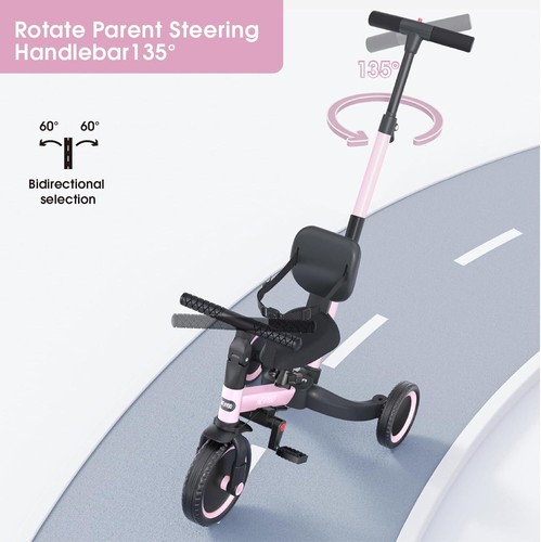 Toddler Bike,Birthday Gifts and Toys for 1-3 Year Old Boys and Girls,Pink - Picture 4 of 6