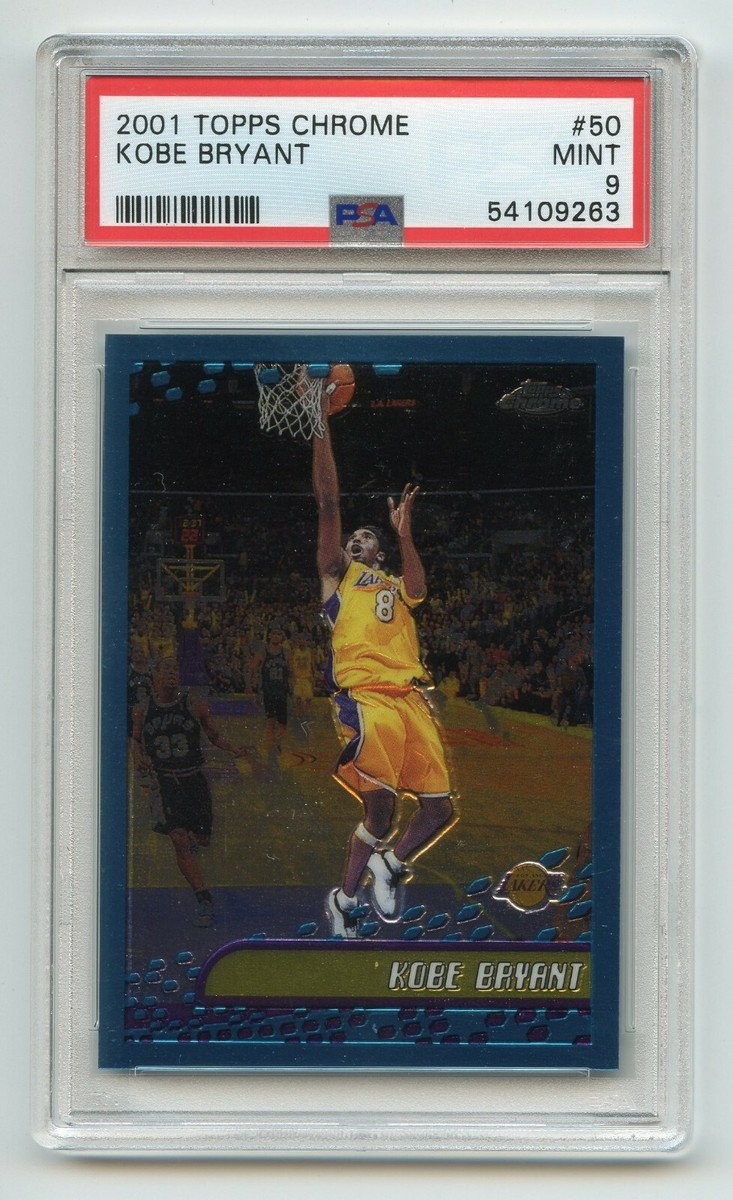 PSA 9 - 2001 Topps Chrome Card #50 Kobe Bryant | eBay
