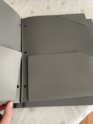 Menge 7 Mead Fünf Sterne 2 Taschen Kunststoff Ordner, Stay Put Tabs-grau - Bild 3 von 5