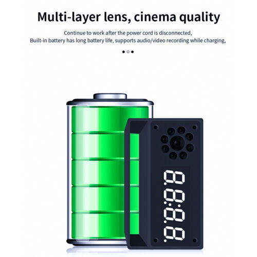 HD 1080P Clock Camera WiFi Wireless Night Vision Security Nanny Cam Alarm 64GB - Bild 9 von 17