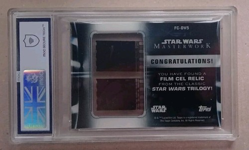 2019 TOPPS STAR WARS MASTERWORKS DARTH VADER 1/1 FILM CEL RELIC #FC-DV GRADED 9 - Picture 7 of 10