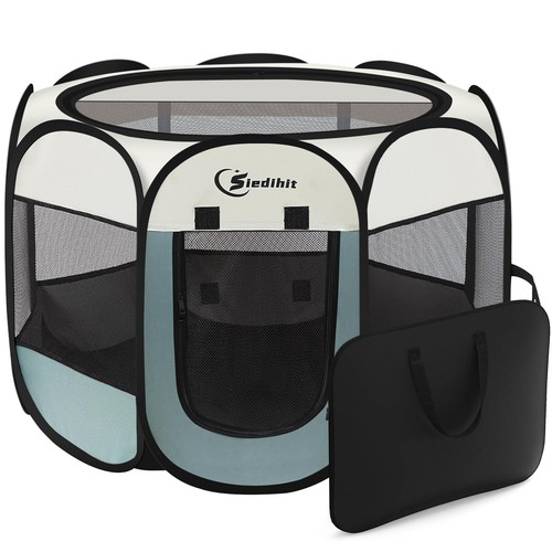 Dog Cat Playpen Puppy Pet Playpen Indoor for Small Dogs Tent Crates Cage Outd...
