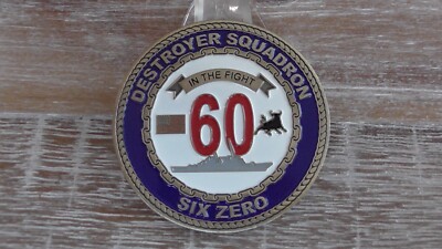 USN DESRON 60 Destroyer Squadron Six Zero Commanders Challenge Coin #145Y