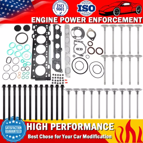 HS54547 Head Gasket Bolt Valve Set For 2004-2016 Volvo C30 C70 S40 S60 V50 2.5L