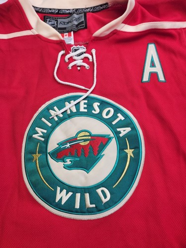 MINNESOTA WILD ZACH PARISE ALTERNATE RED REEBOK JERSEY STICHED SIZE 50 - Picture 2 of 8