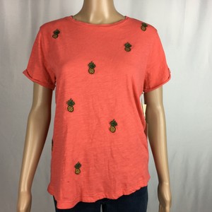 New-Lucky-Brand-Womens-Orange-Pineapple-Top-NWT