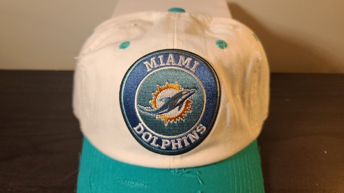 Miami Dolphins Distressed Hat Adjustable Buckle Florida Baseball Cap Football - Picture 2 of 7