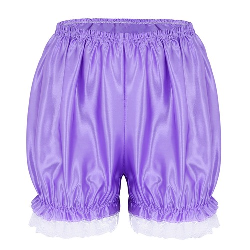 Damen Satin Spitze Höschen Rüschen Pettipants Unterhose halber Slip kurze Shorts Hot Pant - Bild 24 von 66