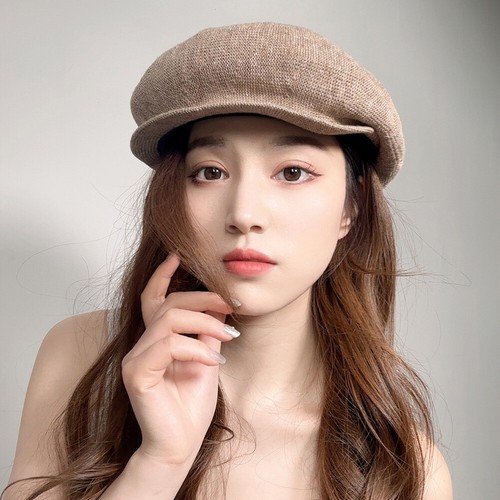 Women's Peaky Blinders Style Hat Newsboy Flat Cap Linen Summer Baker Boy Gatsby - Picture 4 of 30