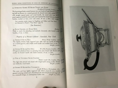 Fine English Silver October 18, 1968 Public Auction Illustrated Catalogue - Picture 6 of 12
