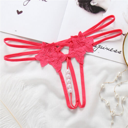 Women Sexy Floral Brief Crotchles G-string Thong Lingerie Underwear Panties │ - Picture 74 of 127