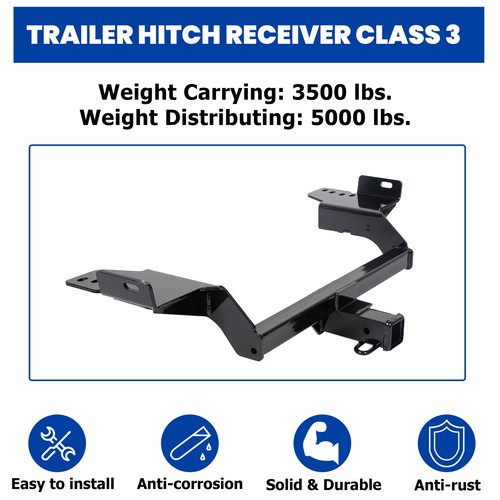 2'' Class 3 Trailer Hitch Receiver For 2013-2019 Ford Escape SEL/SE/S/Titanium - Picture 4 of 19