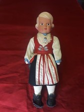 Celluloid/Hard Plastic Doll 12" Tall German Outifit