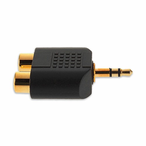 Audio Y-Adapter Klinkenstecker 3,5 mm auf 2 x Cinch-Buchsen Vergoldete Kontakte - Bild 2 von 6