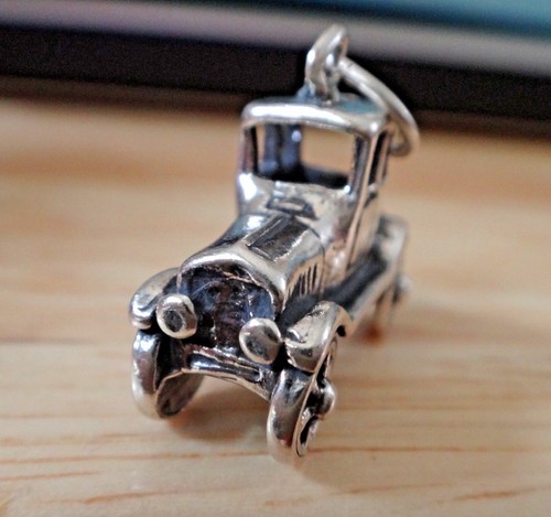Dije de coche antiguo estilo antiguo de plata esterlina 20x22x9 mm pesado 5 gramos - Imagen 3 de 6