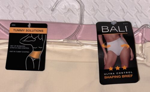 BALI Seamless 2 Pack Ultra Control Pink Beige Shaping Brief Panty Womens XL 2XL - Picture 7 of 11