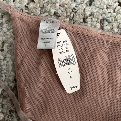 Vintage Victoria Secret LIGHT SATIN G V-STRING panties NWT Very Sexy - Picture 4 of 5