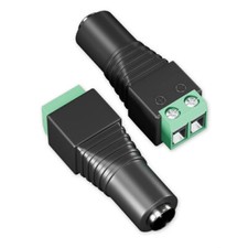 2.1x5.5mm Female 12V DC Power Plug Adapter Connector For CCTV Video Balun Camera