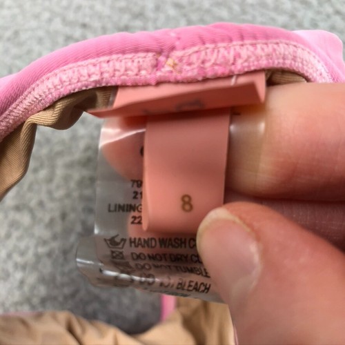 Pilyq PQ Two Piece Swimsuit Girls 8 Pink Ruffle Adjustable Halter Strap - Picture 5 of 9
