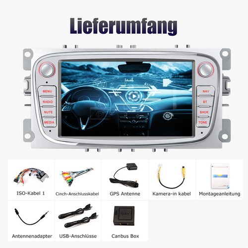 Android 13 Carplay Autoradio Für Ford Focus MK2 Mondeo S C-max Galaxy GPS RDS BT - Bild 13 von 13
