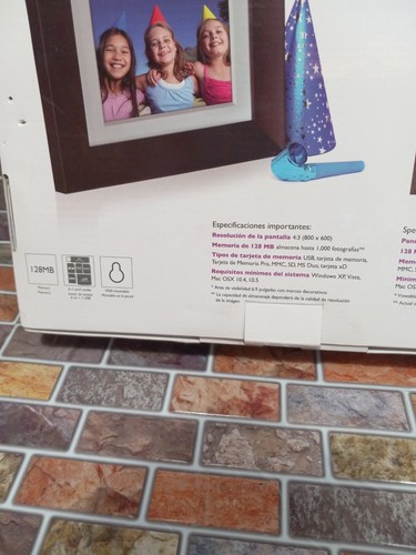 Philips Digital Photo Frame 7" LCD Panel SPF3407D/G7 Brown Wood Frame 1000pics - Picture 4 of 7
