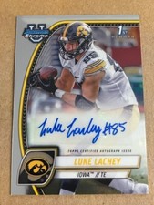 LUKE LACHEY Iowa Hawkeyes 2024 Bowman Chrome University Autograph AUTO