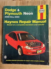 Repair Service Manual Haynes 30036 Dodge & Plymouth Neon 2000-2005 Used OK Cond