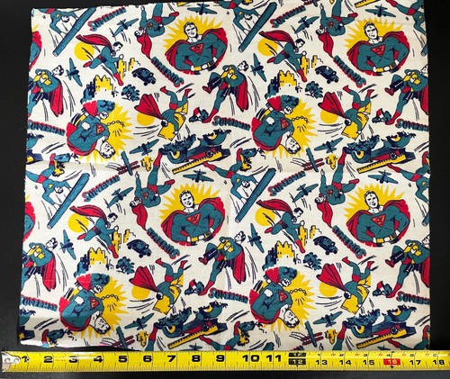 Ultra RARE SUPERMAN Fabric - 1939 - 1940 - Fantastic Graphics - Fully Original - Picture 1 of 4