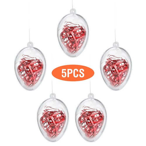 DIY Christmas Balls Ornaments Fillable Open Clear Hanging Ball Xmas Tree Decor - Picture 15 of 24