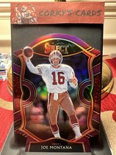 2020 Select Base Concourse Purple Prizm Die-Cut #19 Joe Montana
