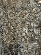 1910s Blouse Edwardian Sheer Lace Shirt Back Waist Pleated Top Antique 2619