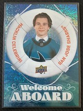 Macklin Celebrini 2024-25 Upper Deck Welcome Aboard Speckled RC Card #WA-8