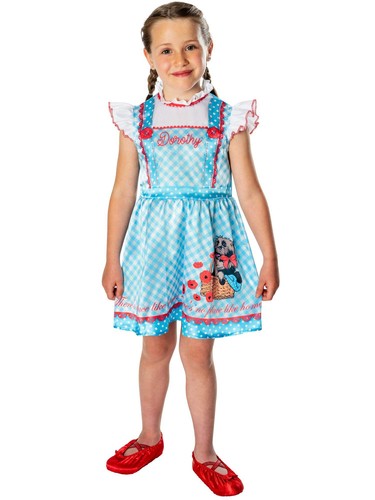 Costume Mago di Oz Ufficiale Ragazze Dorothy Vestito Fantasia Libro Giorno Bambini Outfit Fai - Foto 2 di 5