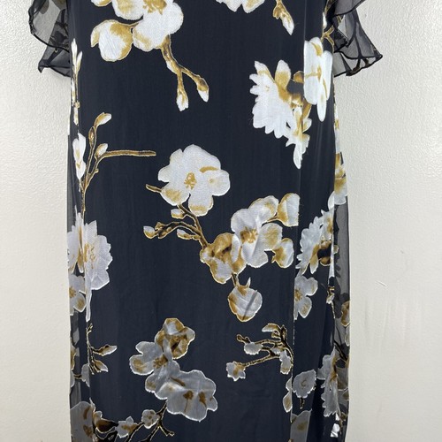 Alice + Olivia Holiday Blossom Fabiola Asymmetrical Ruffle Dress Womens Size 2 - Picture 3 of 17