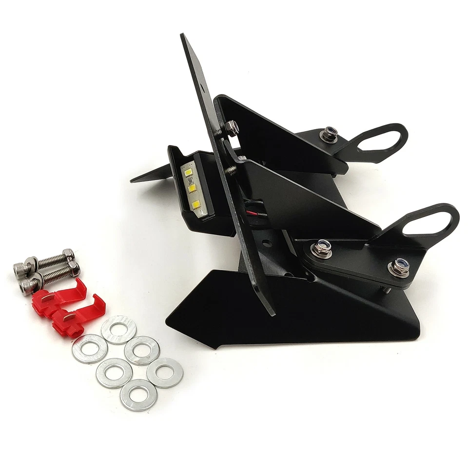 Soporte de matrícula eliminador de guardabarros negro para Kawasaki EX250R Ninja 250 08-12 Foto 3 de 4