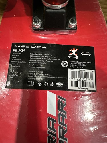 Patineta oficial Ferrari Mesuca roja negra"" [FBW24 - Imagen 3 de 5