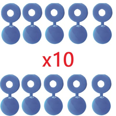 caches rivets ou vis blancs plaque immatriculation voiture moto 10 bouchons