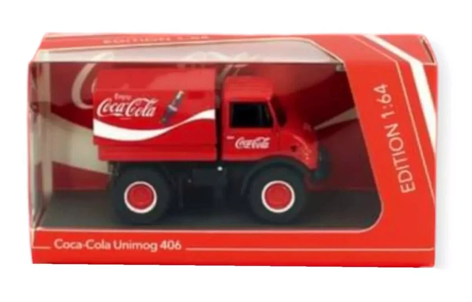 Schuco Mercedes-Benz Unimog U 406 Official Coke Edition Diecast 1:64 2023 - Image 2 of 2