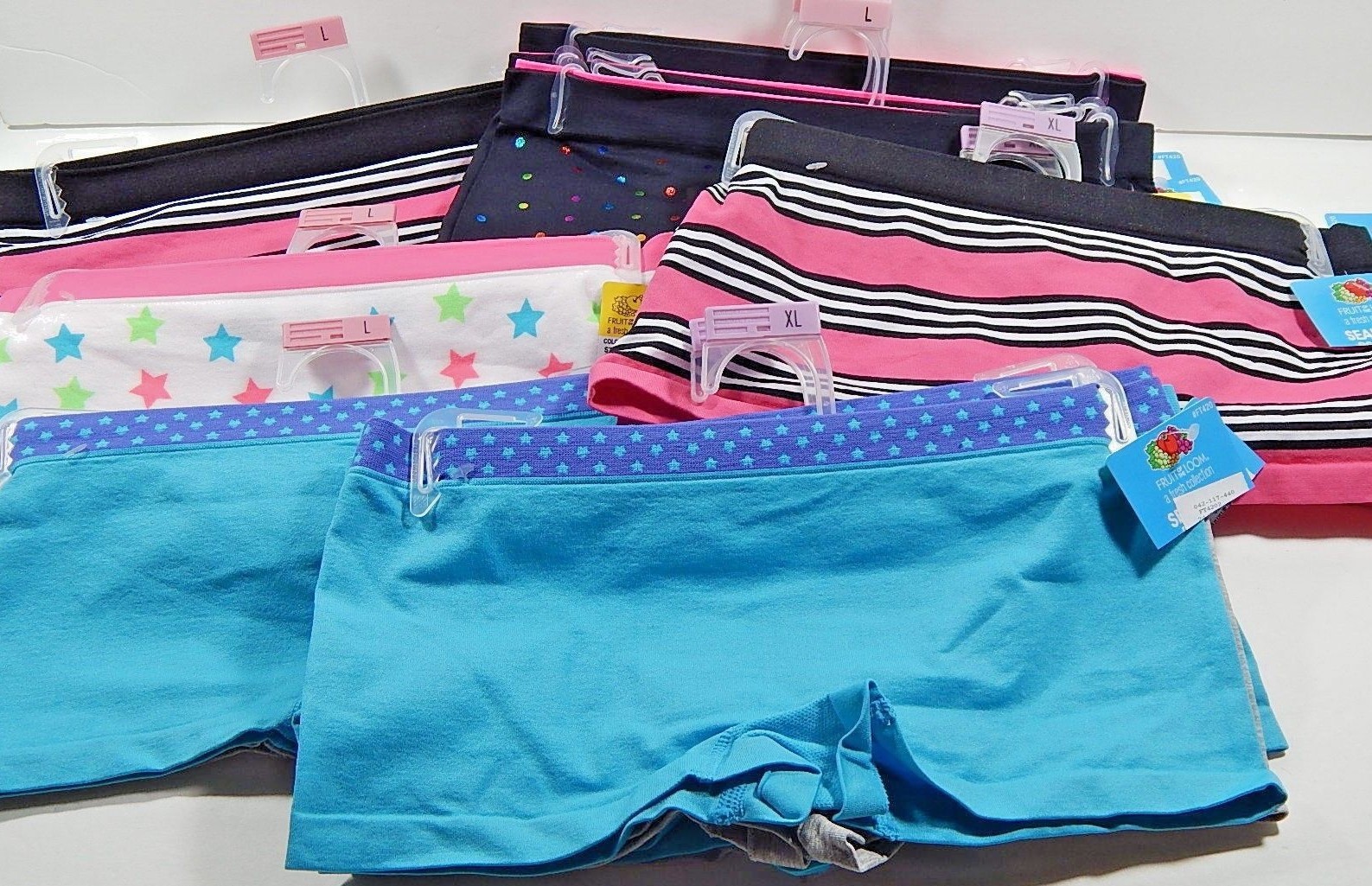 FOTL Girls 2 Pair Pack Boyshorts Panties Uderwear Styles & Sizes XL L ...