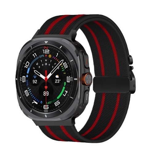 Cinturino sportivo in nylon a strisce per Samsung Galaxy Watch Ultra (2025) ricambio - Foto 6 di 21