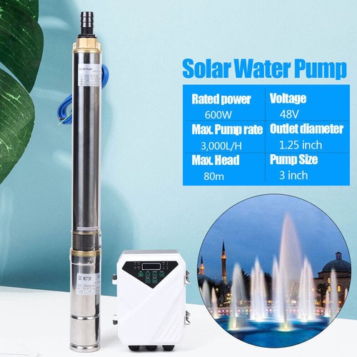 DC Solar Wasserpumpe 24V / 48V Tauch Tiefbrunnenpumpe Bauernhof + Ranch Bewässerung - Bild 10 von 27