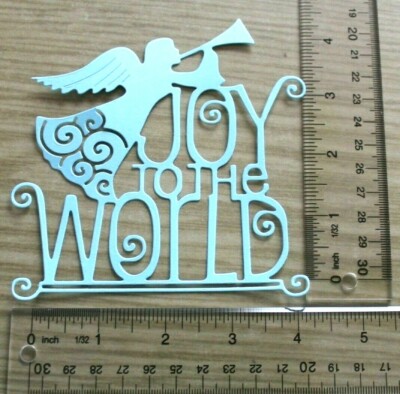 5 JOY ANGEL cardstock paper die cut embellishments scrapbook / card making