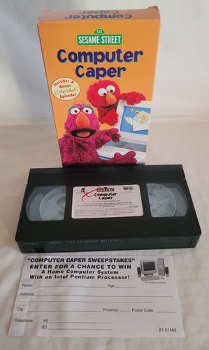 Sesame Street Computer Caper VHS Tape 2002 & Bonus Episode Elmo’s World + Rare - Picture 6 of 6