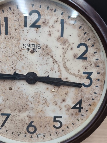 Vintage Smiths Sectric Electric Wall Clock Bakelite Factory School Railway - Picture 4 of 14