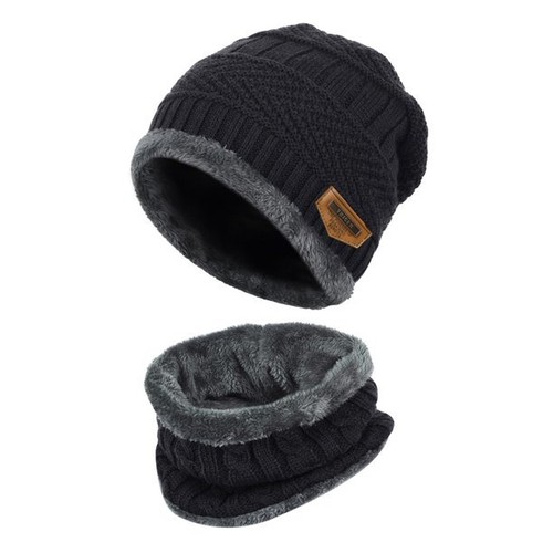 Mens Womens Winter Beanie Hat Scarf Set Fleece Knit Ski Slouchy Skull Cap Lot - Picture 8 of 16