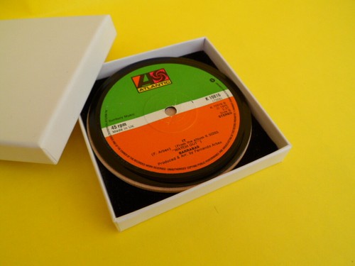 DRINKS COASTERS List B Upcycled Original Vinyl Record Hit Singles 70's 80's 90's - Picture 28 of 180