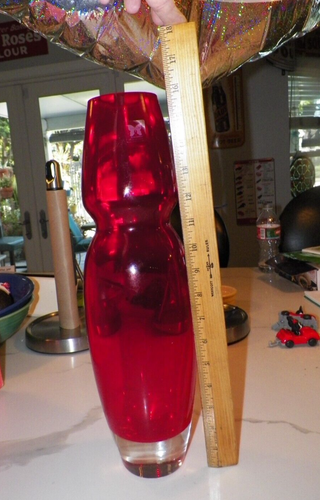 MARQUIS WATERFORD MAMBO 16" VASE LIPSTICK RED IN BOX - Imagen 5 de 9