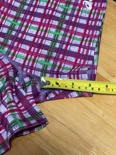 Asics Juniors Volleyball Exercise Fitness Vale Tudo Shorts Plaid Pink Forest M - Picture 21 of 22